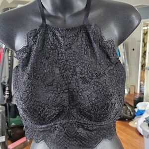 Victoria's Secret Black Lace Push Up Bralette